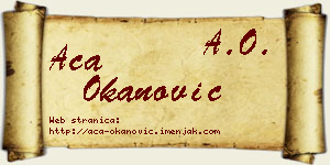 Aca Okanović vizit kartica